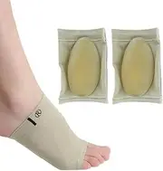 Vinmax Arch Support Sleeves with Gel Cushion, Foot Arch Supports Elastic Bandage Arch Flatfoot Orthotics Massage Pad Insoles Foot Socks - Relieve Plantar Fasciitis, Heel Pain ( 1 Pair)