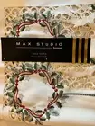 Max Studio Embroidered Cutwork Christmas Tablecloth Square 36" x 36" NWT
