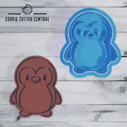 Penguin Cookie Cutter and Embosser Stamp - 7.4cm x 6.3cm