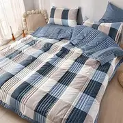 Quilted Bedspreads Coverlet Double Single Super King Size Bed Throws Bed Blue 180 * 200CM 200 * 230CM Reversible Patchwork Pattern Bedspread, Lightweight Soft Quilted Throw
