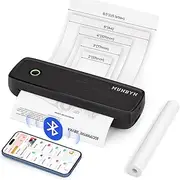MUNBYN Portable Printer Wireless Travel ITP04, Thermal Bluetooth Printer, Support 8.5''x11''&A4, Inkless Printer, Compatible with Android iOS Phone & Laptop, Small Printer Mobile, Black