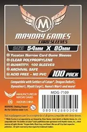 Yucatan Narrow Card Game Sleeves 54 X 80 MM (100 pack) for Settlers of Catan