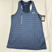NWT Under Armour Women's M Velocity Jacquard Tank Shirt UA All Over Print B033