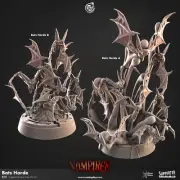 Vampire Bat Cloud set of 2 Miniatures designed for Dungeons & Dragons