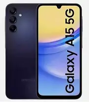 [Samsung] Galaxy A15 5G A Series Cell Phone, AMOLED Display, Expandable Storage, Knox Security, US Version, 2024, Blue Black, 64GB, for T-Mobile only (64 GB)