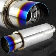 4" N1 Style Blue Burn Tip Stainless Weld On Exhaust Muffler 3" Inlet Universal