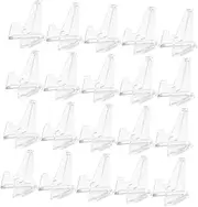 GARVALON 24pcs Transparent Acrylic Coin Display Stands Sleek Design Card Rack for Showcasing Coins Compact and Space Saving Acrylic Display Stand