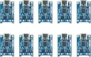 DIGISHUO 10Pcs 5V 1A 18650 Lithium Battery Charging Board | TP4056 Lithium Battery Charging Board | Type C Charge Module |with Dual Protection Functions (Type-C Port)