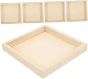 CLISPEED 5pcs Wooden Puzzle Sorting Trays for Six Sided Blocks Uncolored Jigsaw Organizer for Puzzles Lightweight Stylish and Versatile Display for Home and Classroom