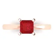 1.0 ct Princess Cut Tourmaline Stone Wedding Bridal Promise Ring 14k Rose Gold