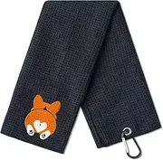 Corgi Gifts Golf Towel, Golf Accessory for Golf Bags, Dog Dad & Mom Gifts for Women & Men, Birthday, Christmas, 16”x 24” Microfiber Golf Towel