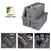 Durable Waterproof CD Organizer - Pack of 3 with Labels and High Capacity