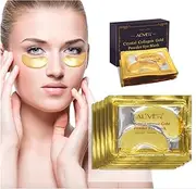 Under Eye Gel Patches – Korean Firming, Anti-Aging & Anti-Wrinkle 24K Gold Eye Masks – Dark Circle Removal, Puffiness & Hydration for Smooth, Youthful Skin