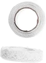 PRETYZOOM 2pcs White Adhesive Lace Trim Tape for Scrapbooking and Craft Projects Decorative Hollow Ribbon for Card Making and Embellishing for Arts Diaries and Unique Creations