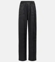 [Balenciaga] Balenciaga Silk wide-leg pants AU 12 black