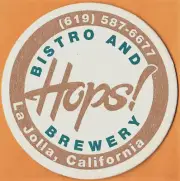 Hops Bistro & Brewery Beer Coaster Scottsdale AZ