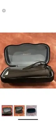 New GUCCI Eyeglasses & Sunglasses Case Authentic Clamshell & Case Cloth