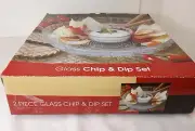 Bali glass chip and dip set