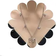 [W WEILIRIAN] Layered Gold Bead Necklace Black Gold Heart Necklace Boho Butterfly Choker Necklace Twisted Chain Necklace Jewellery Girls Gifts, The actual object shall prevail, Metal, Artificial