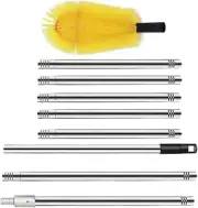 Telescopic Gutter Cleaning Tools - Flexible Brush Head Gutter Cleaner | Long Las