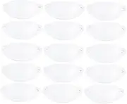 18pcs Semicircle Door Knob Semicircle Pull Handle Semicircle Drawer Knobs Vintage Pull Knob White