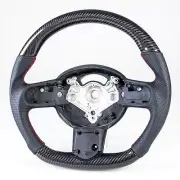 Carbon Flat Bottom 3 Spoke Leather Steering Wheel For Mini R50 R52 R53 2002-2008 (for: Mini)