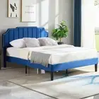Queen Size Bed Frame Upholstered Platform with Tufted Adjustable