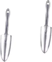 ifundom 2pcs Garden Planting Shovel Ergonomic Aluminum Alloy Gardening Tool for Soil Digging Transplanting Flowers Vegetables Seedlings Practical Hand Tool for Bonsai Indoor Plants