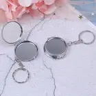 Personalised Folding Mirror Key Ring Keychain Portable Compact Cosme&$i SPI