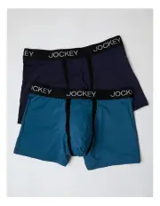 [Jockey] Chafe Proof Pouch Micro Trunk 2 Pack in Teal Midnight/Deepest Navy