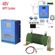 Wind Solar Charge Controller 48V LCD Display MPPT Boost Trubine Hybrid Kit 2000W