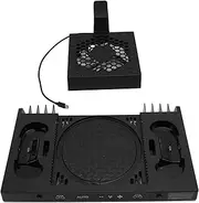 Cooling Fan and Dual Charging Stand Accessories for Series X Console Controller, Cooler Station System with 15 RGB Lights, Headset Holder Game Disc Storage