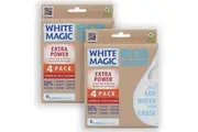 8pc White Magic Extra Power 11x7cm Sponge Kitchen Surface Cleaner Dirt Remover