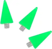 HONMEET 3pcs Green Acrylic Dotting Pen Heads for Nail Art Replacement Tips for Rhinestones Picker DIY Manicure Tools for Professional and Personal Use