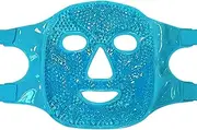 [MENO] Cold Eye Mask Ice Pack Reduce Face Puff, Dark Circles, Gel Beads Hot Heat Cold Compress Pack, SPA for Woman Sleeping, Pressure, Headaches, Skin Care, Post Laser Care[Blue] (Face)