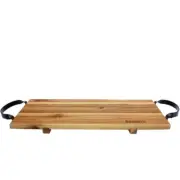 St Clare Acacia Board with Black Steel Handles 60x20cm