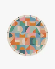 185' Round | Machine Washable Runner Rug | Kid & Pet Friendly | Indoor Rug | Jennie Multicolour Rug | Ruggable