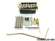 *NEW Wilkinson 2 Point TREMOLO for Fender Stratocaster Steel + Gold WVP-SB-GD