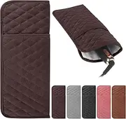 WRORUNER Heat Resistant Hair Tools Travel Bag Portable Organizer Cover Pouch for Curling Irons, Flat Irons, Hair Straightener and Styling Tools(13.8" x 5.5"), Chocolate
