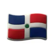 Dominican Republic Wavy Flag Shoe Charm