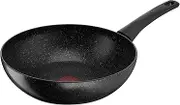 Tefal Titanium Stone Wok 28 cm, High-Performance Non-Stick Coating, Metal Spatula Safe, All Hobs Including Induction, E1051945