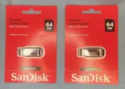 2x / Pair of New SanDisk Cruzer Spark 64GB USB 2.0 Flash Drive SDCZ61-064G-AW4BF