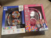 2 Altec Lansing: Kids Ages 3 to 5 Safe Wired Headphones (One Pink/ One Blue)(E)