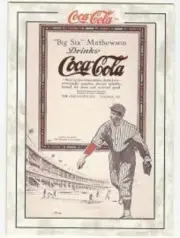 Coca Cola Coke Series 2 Chase Trading Card Christy Mathewson
