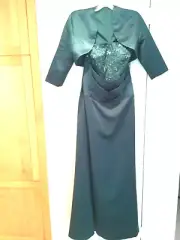 Caterina Collection NEW formal occasion evening social party MOB Dress teal 8