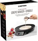 Electric Crepe Maker & Griddle, Precise Temperature Control Skillet for Perfect