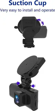REDTIGER Suction Cup Mount F7N/F7NP/F7NT Dash Cam with GPS Module