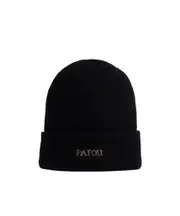 Patou Logo-Embroidered Turn-Up Brim Beanie One size black