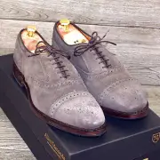 * NIB * $425 Allen Edmonds STRAND 9.5 D Taupe Suede * new Cedar Trees