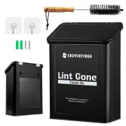 Magnetic Lint Bin for Laundry Room Organization and Storage With Brush & Hook...